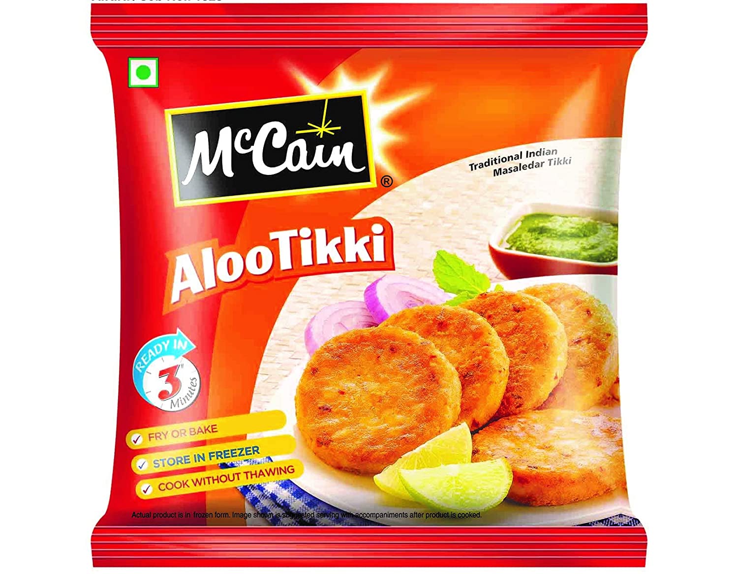 McCain Aloo Tikki Patty, 400g (Regular Pack)